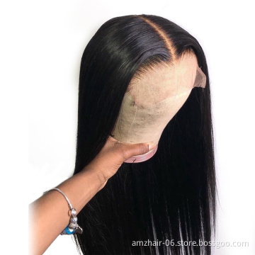 Wholesale 4x4 5x5 Hd Lace Frontal Closure Wig Cheap Virgin Raw Brazilian Human Hair Transparent Lace Front Wigs For Black Women